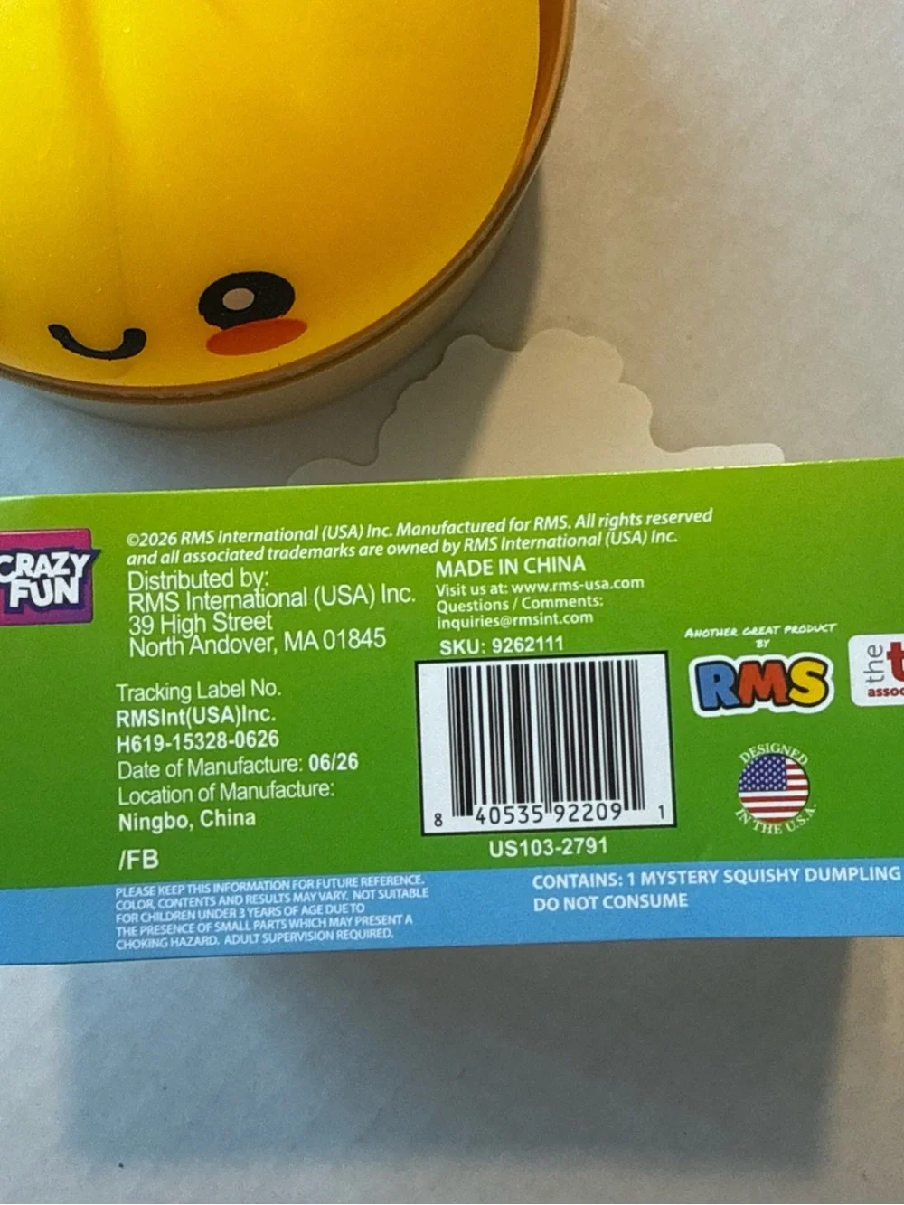 Crazy Fun dumpling packaging